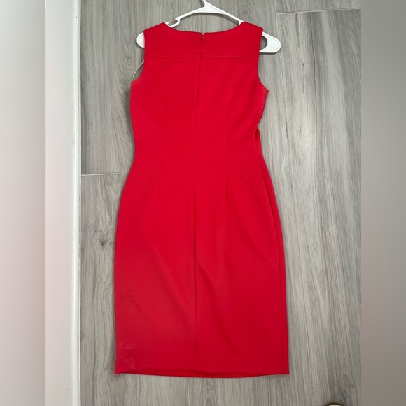 Calvin Klein Sheath Dress- Coral- size 4 - Picture 5 of 6